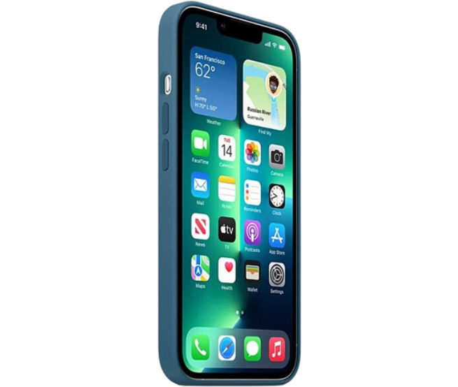 Apple silicone case with MagSafe iPhone 13 Pro Max (Original Quality) Blue Jay